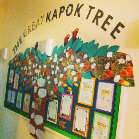 The Great Kapok Tree Display Rainforest Display Ks2, Brazil Geography, Rainforest Classroom, Inquiry Project, Rainforest Activities, School Displays, Creative Curriculum, School Related, Display Board