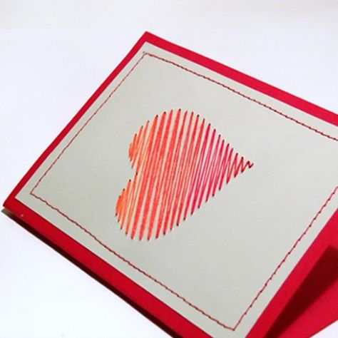 Stitching on Paper - Paper Embroidery Tutorials Paper Embroidery Tutorial, Stitching On Paper, Embroidery Hearts, Embroidery Cards, Stitching Cards, Paper Embroidery, Embroidered Heart, Embroidery Patterns Free, Heart Cards