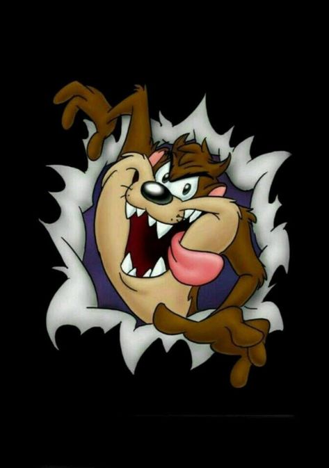 Taz Tattoo, Tasmanian Devil Cartoon, Tasmanian Devil Looney Tunes, Devil Cartoon, Looney Tunes Wallpaper, A Cartoon Character, Cartoon Character Tattoos, Looney Tunes Characters, Looney Tunes Cartoons