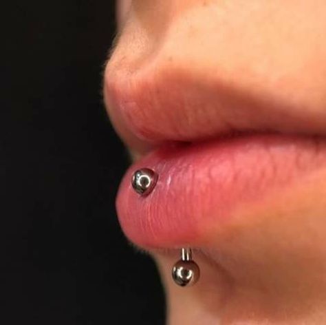 Labret Piercing Ring, Lip Piercing Labret, Ashley Piercing, Vertical Labret Piercing, Piercing Chart, Face Piercings, Cool Piercings, Labret Piercing, Facial Piercings