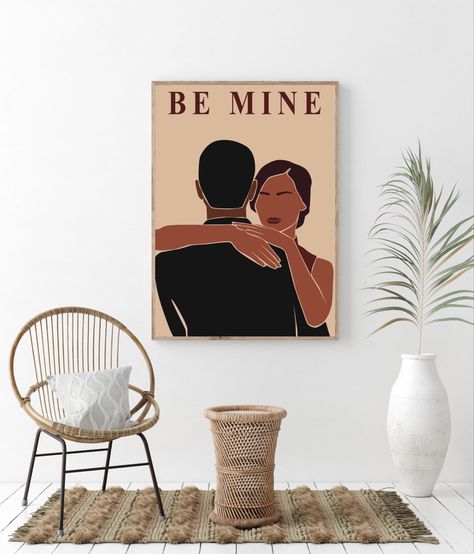 Flower Market Prints, Tufting Ideas, Couple Wall Art, Tumblr Room Decor, Black Woman Art, Couples Wall Art, Artwork Inspiration, Neutral Room, Room Styles