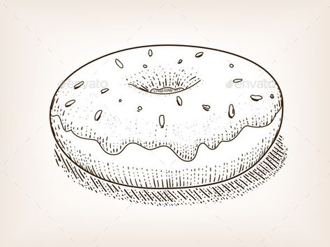 Donut Sketch Hand Drawn Sketch Vector Donut Sketch, Dessert Sketch, Donut Drawing, Background Classic, Cupcake Vector, Old Hands, Hand Sketch, Vector Background, Free Vector Images