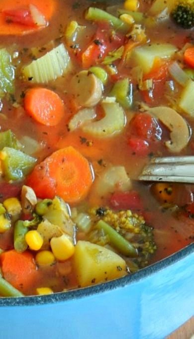 Loaded Vegetable Soup Turkey Soup, Vegetable Soup Recipes, Winter Soups, Soup And Sandwich, Easy Soups, Vegetable Soup, Delicious Soup, Stew Recipes, Cooking Ideas