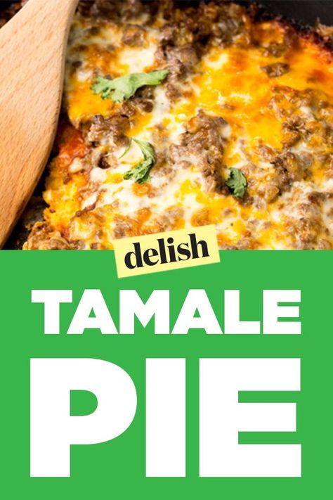 Delish Tamale Pie Recipe, Ground Turkey Tamale Pie, Skillet Tamale Pie, Tomallies Pie, Tamales Pie Recipe, Tamale Pie Recipe Jiffy, Texas Tamale Pie, Chili Pie Recipe, Tamale Pie Casserole