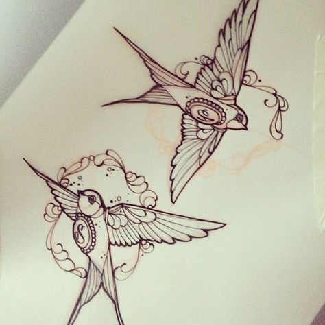 Rome Tattoo, Swallow Tattoo Design, Vogel Tattoo, Swallow Tattoo, Sketch Pencil, 1 Tattoo, Desenho Tattoo, Time Tattoos, Dream Tattoos