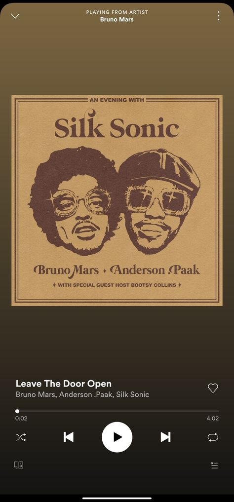 Song In Spotify, Bruno Mars Anderson Paak, Bruno Mars Songs, Leave The Door Open, Mars Wallpaper, Silk Sonic, Bootsy Collins, Anderson Paak, Door Open