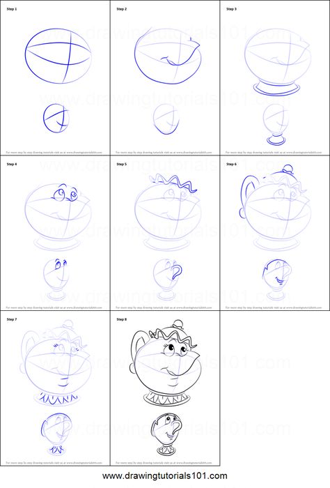 How to Draw Chip Potts from Beauty and the Beast Printable Drawing Sheet by DrawingTutorials101.com Beauty And The Beast Printable, Chip Beauty And The Beast, Beast Beauty And The Beast, Draw Cartoon Characters, Beauty And The Beast Drawing, Disney Drawing Tutorial, ليلو وستيتش, Disney Doodles, Disney Character Drawings