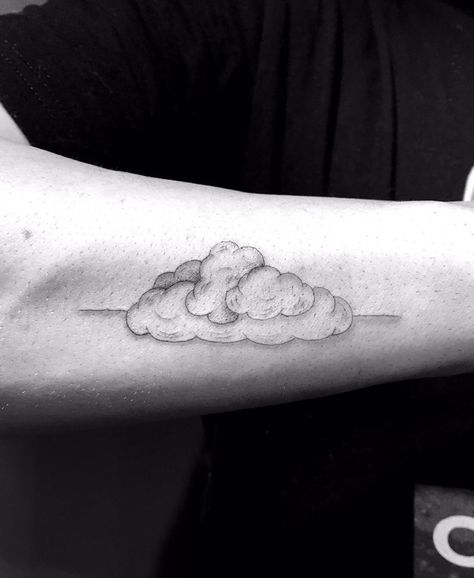 Fluffy Cloud Tattoo, Julien Solomita Tattoo, Realistic Cloud Tattoo, Van Tattoo, Julien Solomita, Tiger Hand Tattoo, Blitz Tattoo, Cloud Tattoo Design, Faded Tattoo