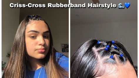 Crisscross Hairstyle, Rubberband Hairstyle, Rubber Band Hairstyles, Hairstyle Youtube, Edges Hair, Hair Styles 2017, Natural Hair Styles Easy, Penteado Cabelo Curto, Baddie Hairstyles