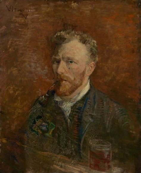 Van Gogh Self Portrait, Van Gogh Museum, Vincent Van Gogh, Self Portrait, Van Gogh, Oil Painting, Van, Canvas, Glass