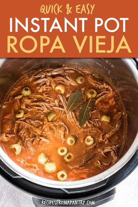 Ropa Vieja Recipe Pressure Cooker, Cuban Beef, Ropa Vieja Recipe, Shredded Beef Recipe, Shredded Beef Recipes, Fried Plantains, Cuban Dishes, Boricua Recipes, Mexican Recipe