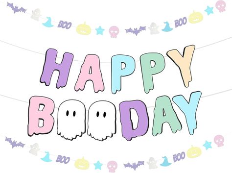 KARAQY Pastel Halloween Party Decorations, Happy Boo Day Party Banner Bat Ghost Star Pumpkin Skull Garland for Halloween Party Supplies Boo Day Party, Pastel Halloween Party, Happy Boo Day, Skull Garland, Star Pumpkin, Halloween Party Decorations, Pumpkin Skull, Pastel Halloween, Pumpkin Halloween Decorations