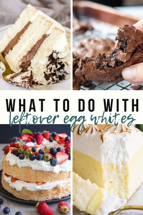 Don’t throw those egg whites down the drain? We’ve collected our favorite ways to use leftover egg whites. Egg White Cupcakes, Cakes With Egg Whites, Whipped Egg Whites Desserts, Using Up Egg Whites, Cake With Egg Whites Only, Desserts Made With Egg Whites, Desserts That Use Lots Of Eggs, Recipes Using Egg Whites Baking, 6 Egg Whites Recipe