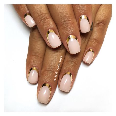 Cuticle Nail Art, Half Moon Manicure, Hang Nguyen, Moon Manicure, Gold Nail Polish, White Nail Polish, White Nail Designs, Gold Cuffs, Art Trends