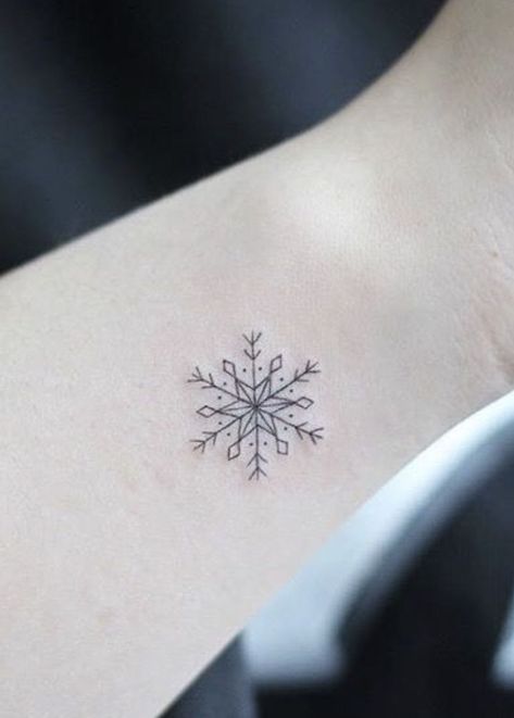 Snowflake Tattoo, Snow Tattoo, Small Tattoo Ideas For Women, Butterfly With Flowers Tattoo, Cute Matching Tattoos, Glyph Tattoo, Snow Flake Tattoo, Private Tattoos, Magic Runes