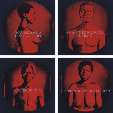 You Became a Scientific Profile, A Negroid Type, An Anthropological Debate, & A Photographic Subject [from] From Here I Saw What Happened and I Cried (Carrie Mae Weems) Carrie Mae Weems, Appropriation Art, Black Beast, I Cried, Getty Museum, Art Exhibit, Photo Stands, Feminist Art, African American Art