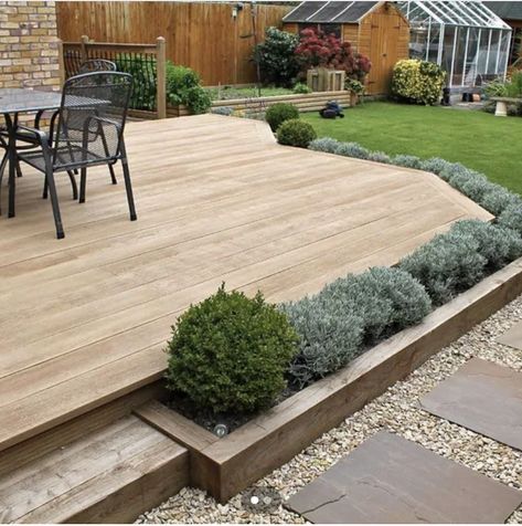 Low Deck Designs, Platform Deck, Patio Deck Designs, Wooden Deck, Back Garden Design, Deck Designs Backyard, Deck Stairs, Patio Garden Design, Decks Backyard