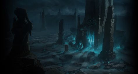 Surrender at 20: Shadow Isles Page Updated - New Yorick, Elise, & Maokai Lore, The Princeling's Lamment, & Evelynn Story. Shadow Isles, Art Shadow, Landscape Concept, Dark Soul, Fantasy Setting, Fantasy Art Landscapes, Prop Design, Dungeon Master, Ancient Artifacts