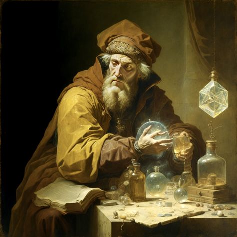 “The alchemist realizes that he himself is the Philosopher’s Stone, and that this stone is made diamond-like when the salt and the sulphur, or the spirit and the body, are united through mercury, the link of mind. Man is the incarnated principle of mind as the animal is of emotion. He stands with one foot on the heavens and the other on earth. His higher being is lifted to the celestial spheres, but the lower man ties him to matter. Now the philosopher, building his sacred stone, is doing so by Philosopher Stone, Alchemy Illustration, Higher Being, Witchfinder General, Philosopher's Stone, Celestial Sphere, Philosophers Stone, Greek Philosophers, Alchemy Symbols