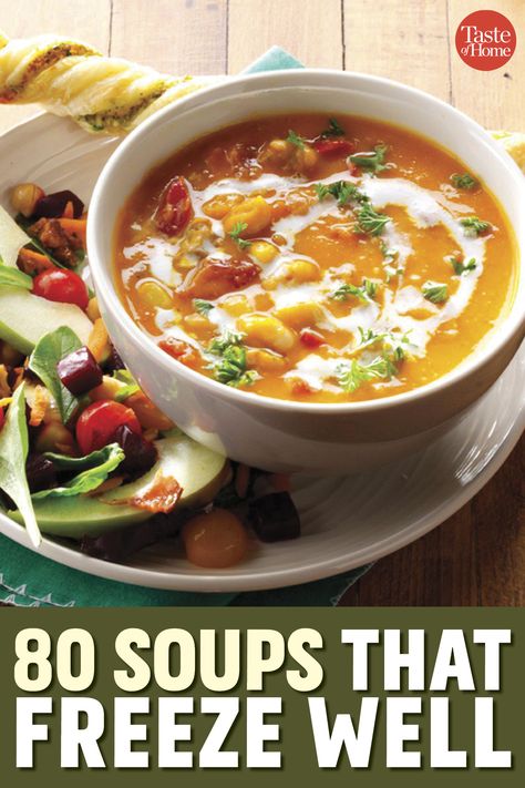 Freezable Soups, Freezer Soups, Freezing Soup, Chili Soup, Best Soup Recipes, Soup And Stew, Crock Pot Soup, Slow Cooker Soup, Soup And Sandwich