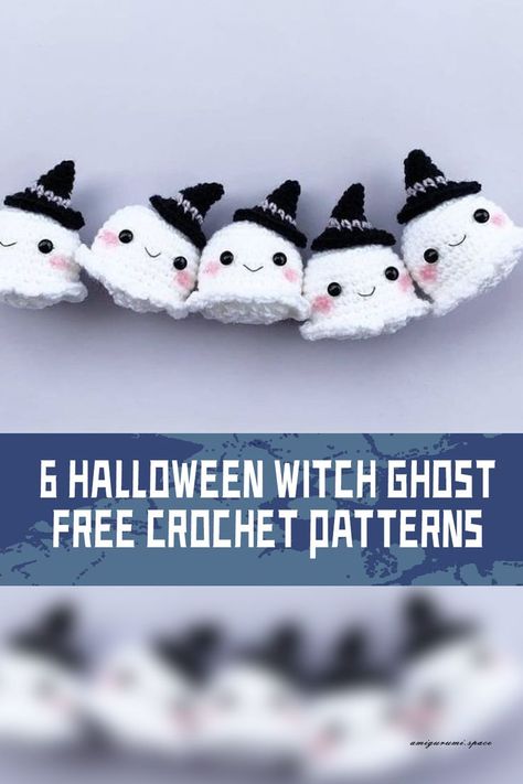 These 6 Halloween Witch Ghost FREE Crochet Patterns allow crafters to infuse their surroundings with the spirit of the season #freecrochetpatterns Free Ghost Amigurumi Pattern, Baby Ghost Crochet Pattern, Tiny Crochet Ghost Pattern, Ghost Amigurumi Pattern, Halloween Free Pattern Crochet, Crochet A Ghost, Crocheted Ghost Pattern, Free Amigurumi Halloween Patterns, Cute Halloween Amigurumi