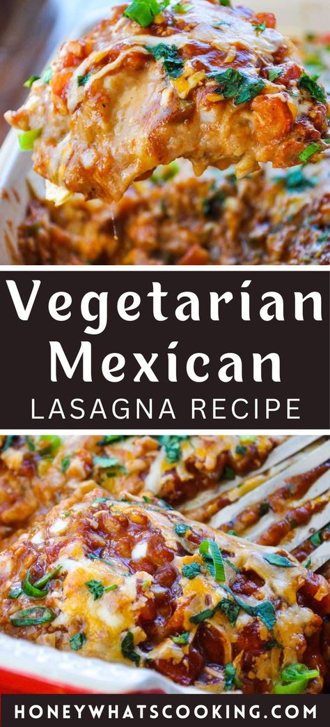 Mexican Lasagna Vegetarian, Easy Vegetarian Mexican Casserole, Veg Lasagna Recipe, Mexican Lasagna With Tortillas, Mexican Lasagne, Cozy Casseroles, Vegan Week, Mexican Lasagna Recipe, Veggie Lasagna Recipe