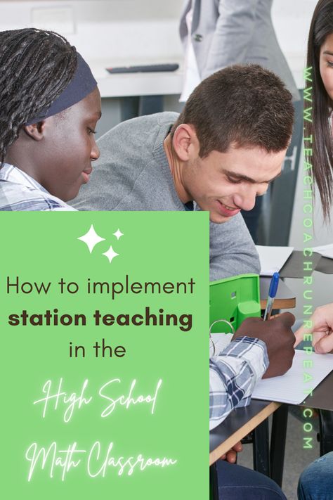 How to seamlessly and effectively implement station teaching in the high school math classroom. Station Teaching, High School Math Classroom, Linear Function, Teaching Lessons, Small Group Instruction, High School Classroom, High School Math, Innovation Strategy, What If Questions