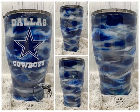 Dallas Cowboys Tumbler, Cowboys Tumbler, Tumbler For Men, Epoxy Ideas, Epoxy Crafts, Epoxy Tumbler, Epoxy Tumblers, Dallas Cowboy, Glitter Tumblers