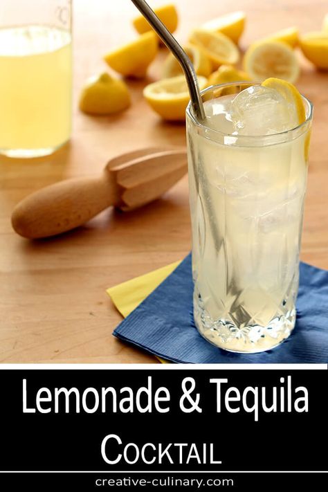 Tequila And Lemonade, Best Lemonade, Tequila Cocktail, Cocktail Appetizers, Tea Time Food, Lemonade Cocktail, Make Simple Syrup, Tequila Drinks, Fruity Cocktails