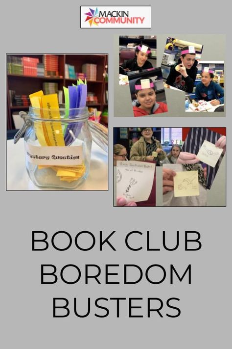 Book Clubs For Middle School Students, Elementary Book Club Activities, Fun Things To Do At Book Club, Book Club Projects, Activities For Book Clubs, Book Club Middle School, Middle School Book Club Activities, Book Club Questions For Kids, Book Club For Elementary Students