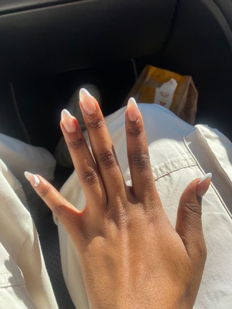 French Tips Black Women, Heart French Tip, French Tip Manicure, French Tips, Short Girls, Nail Ideas, Cute Nails, Almond, Black Women