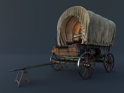 Old Wagon, Luis Rosenstock on ArtStation at https://www.artstation.com/artwork/99wdv Wood Props, Environment Painting, Wagon Cart, Old Wagons, Wooden Wagon, Art Cart, Covered Wagon, Game Props, Horse Carriage