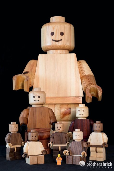 Brilliant custom handcrafted wooden LEGO builds by Craig Daniel [Feature] | The Brothers Brick | The Brothers Brick Lego Room Decor, Lego Bedroom, Lego Decorations, Waldorf Inspired Toys, 동화 삽화, Lego Man, Lego Craft, Lego Creative, Handmade Wooden Toys