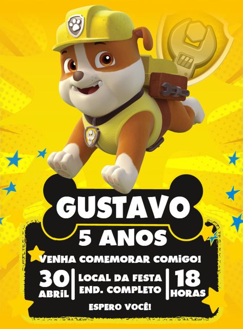 Edítate gratis usando nuestro editor online | Design by Decore Arte | Invitación Digital Invitación de cumpleaños de escombros de Paw Patrol

¡La invitación Invitación de cumpleaños de escombros de Paw Patrol perfecta para tu evento!

Personaliza tu invitación a tu gusto con nuestro editor en línea

Nuestra invitación digital Invitación de cumpleaños de escombros de Paw Patrol es totalmente personalizable. Puedes cambiar el texto, la fuente, los colores e incluso agregar fotos Rubble Paw Patrol, Paw Patrol, Online Design