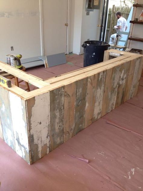 vintage checkout counters...could make from pallet wood? Checkout Counter Ideas, Edgartown Massachusetts, Counter Ideas, Cash Counter, Cash Wrap, Retail Counter, Outdoor Island, Store Counter, Wood Countertop