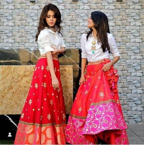 831c2f88a604a07ca94314b56a4921b8desc41562184ri Beautiful Lehenga, Brocade Skirt, Indian Outfits Lehenga, Lehnga Dress, Long Skirt Outfits, Long Dress Design, Rock Outfit, Girls Crop Tops, Indian Gowns Dresses