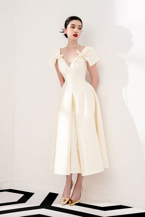 The best of Vietnam and Asia design fashion - come to our store to shop latest trends from our collection of dresses, skirts, tops, accessories and more. Characters Outfits, Trench Dress, Elegant Dresses Classy, Baptism Dress, Sailor Collar, Mode Chic, Grad Dresses, Pleated Midi Dress, Glam Dresses