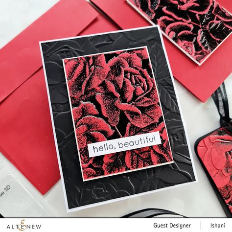 Altenew Cards, Embossing Techniques, Garden Rose, 3d Rose, Embossed Cards, General Crafts, Beautiful Handmade Cards, Stamping Techniques, Card Making Techniques