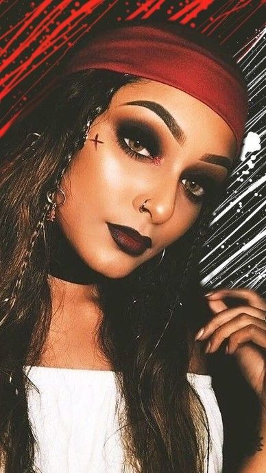 Pirat Makeup Girl, Captain Hook Makeup Female, Pirate Girl Makeup, Captain Hook, Girls Makeup, Halloween Makeup, Halloween, Makeup, Make Up