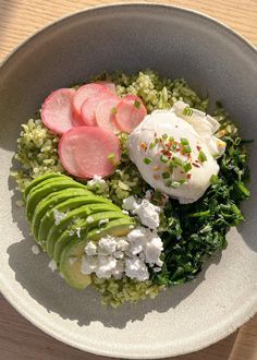 Pesto Rice, Quick Pickled Radishes, Starting A Brand, Pesto Eggs, Living In Los Angeles, Vegan Feta Cheese, Poached Egg, Best Breakfast Recipes, Rice Bowl