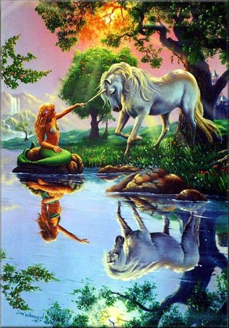 If I Were a Mermaid and You Were a Unicorn by Jim Warren | Flickr Jim Warren, Art Vampire, Unicorn Poster, Dengeki Daisy, Unicorn Painting, Fantasy Mermaids, Unicorns And Mermaids, Mermaid Painting, Mermaid Pictures