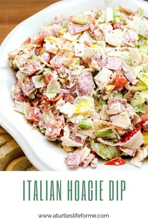 Hoagie Dip Recipe, Italian Hoagie Dip, Hoagie Dip, Party Food Menu, Super Bowl Party Food, Italian Hoagie, Superbowl Food, Super Bowl Recipes, Bowl Party Food