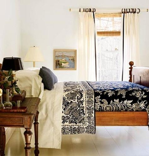 Bed Spread Ideas, Cannonball Bed, Painted Wood Floors, Lauren Liess, Bed Spread, White Floors, Bed Ideas, Cottage Living, Painted Floors