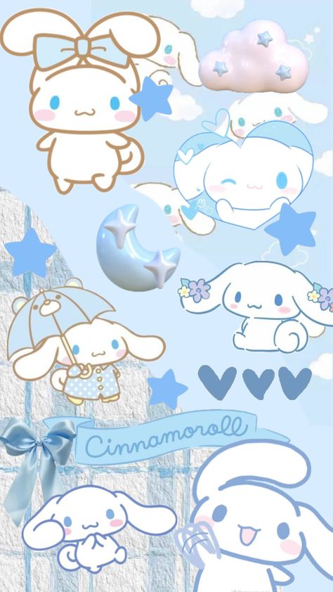 #sanrio #cinnamonroll #pastel #blue #cute Cinoman Roll Sanrio Wallpaper, Cinninom Roll Sanrio, Cinnamonroll Wallpapers, Cinnamon Roll Background, Cinnamonroll Wallpaper, Cinamonroll Sanrio, Cinnamonroll Sanrio Wallpapers, Hello Kitty Cinnamon Roll, Cinnamon Roll Nails Sanrio