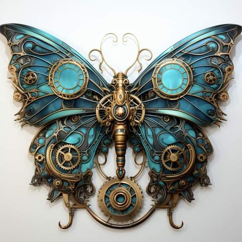 Steam Punk Butterfly, Steam Punk Art, Steampunk Kunst, Steampunk Mixed Media Art, Steampunk Images, Steampunk Illustration, Steampunk Animals, Steampunk Artwork, Steampunk Mixed Media