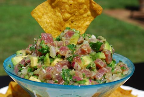 Shrimp + Tuna Ceviche | Women of Today Ceviche Ingredients, How To Cook Tuna, Shrimp Ceviche Recipe, How To Make Tuna, Tuna Ceviche, Sushi Grade Tuna, Skillet Chocolate Chip Cookie, Ceviche Recipe, Shrimp Ceviche