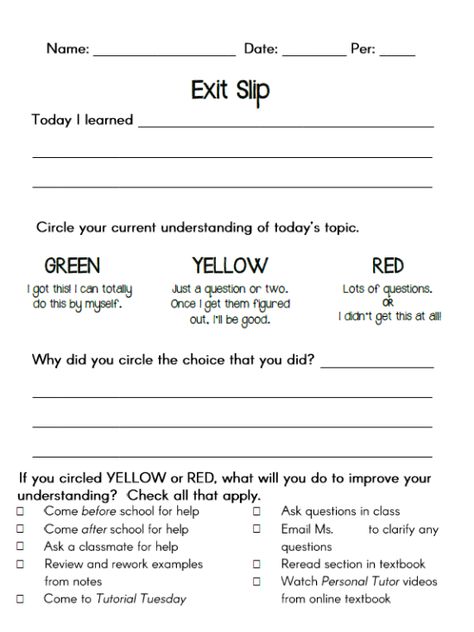 Exit Slips High School, Exit Tickets Template, Reflection Math, Math Exit Tickets, Secondary Math Classroom, Exit Slip, Teaching Secondary, Teacher Must Haves, Exit Tickets