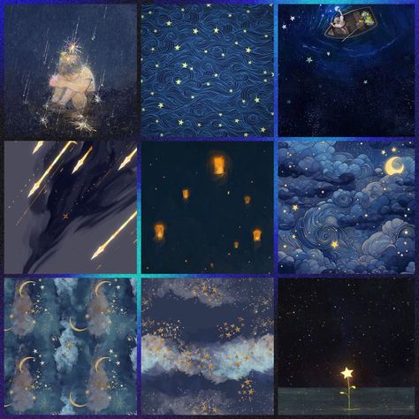 Crystal Mood Board, Whimsical Mood Board, Cloud Moodboard, Celestial Moodboard, Moon Moodboard, Space Moodboard, Mood Boards Aesthetic, Adopt Idea, Gold Color Palettes