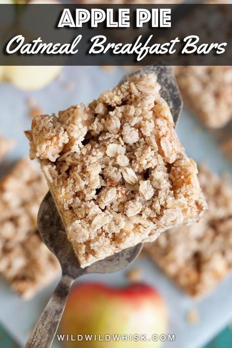 Oats Baked, Oatmeal Crust, Oatmeal Bar, Oatmeal Bars Recipes, Apple Pie Oatmeal, Oatmeal Breakfast Bars, Apple Pie Bars, Cookies Healthy, Easy Apple Pie