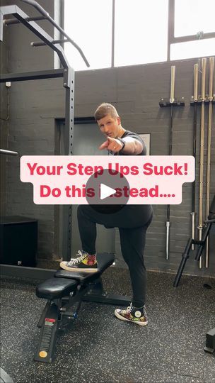 Step Ups For Glutes, Glute Gains, Glute Growth, Step Ups, Glute Activation, Lean Back, Glutes Workout, One Sided, Step Up